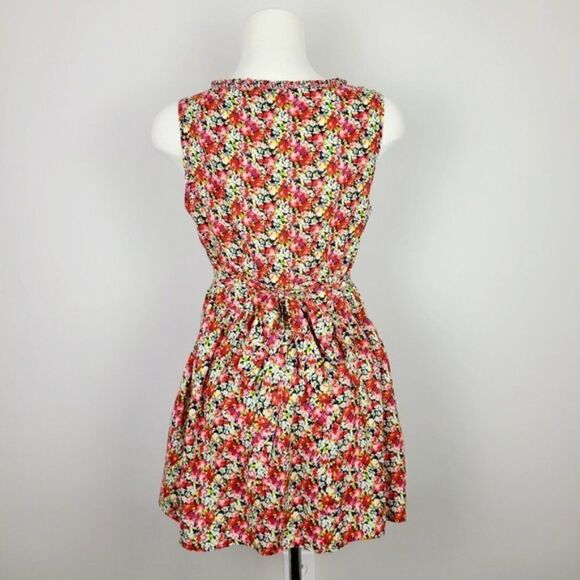 FOREVER 21 Floral Button Front Skater Dress Medium - Picture 8 of 16